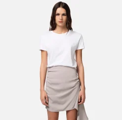 Elisabetta Franchi Top, T-Shirt & Body^T-Shirt In Jersey Con Logo Strass