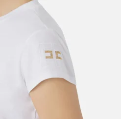 Elisabetta Franchi Top, T-Shirt & Body^T-Shirt In Jersey Con Ricamo