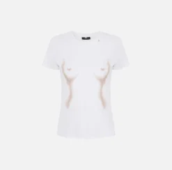 Elisabetta Franchi Top, T-Shirt & Body^T-Shirt In Jersey Con Stampa Body Morph