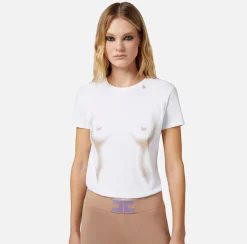 Elisabetta Franchi Top, T-Shirt & Body^T-Shirt In Jersey Con Stampa Body Morph