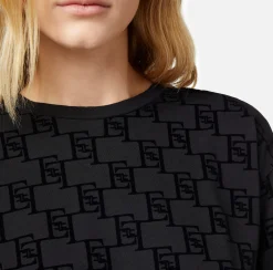 Elisabetta Franchi Top, T-Shirt & Body^T-Shirt In Jersey Stampa Logo Flock