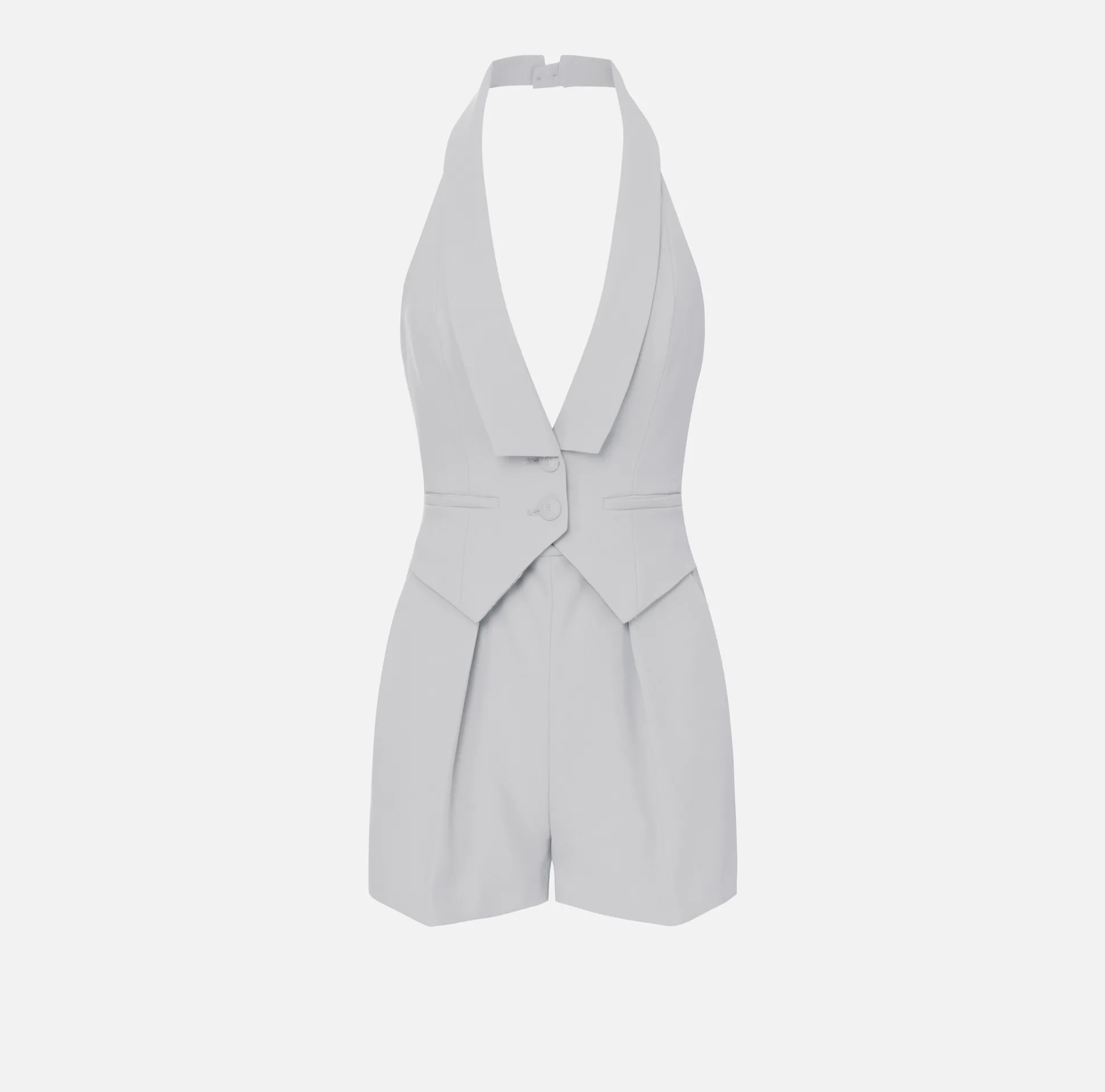 Elisabetta Franchi Tute^Tuta Corta In Crepe Con Gilet