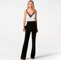 Elisabetta Franchi Tute^Tuta In Crepe Con Top Ricamato