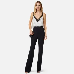 Elisabetta Franchi Tute^Tuta In Crepe Con Top Ricamato