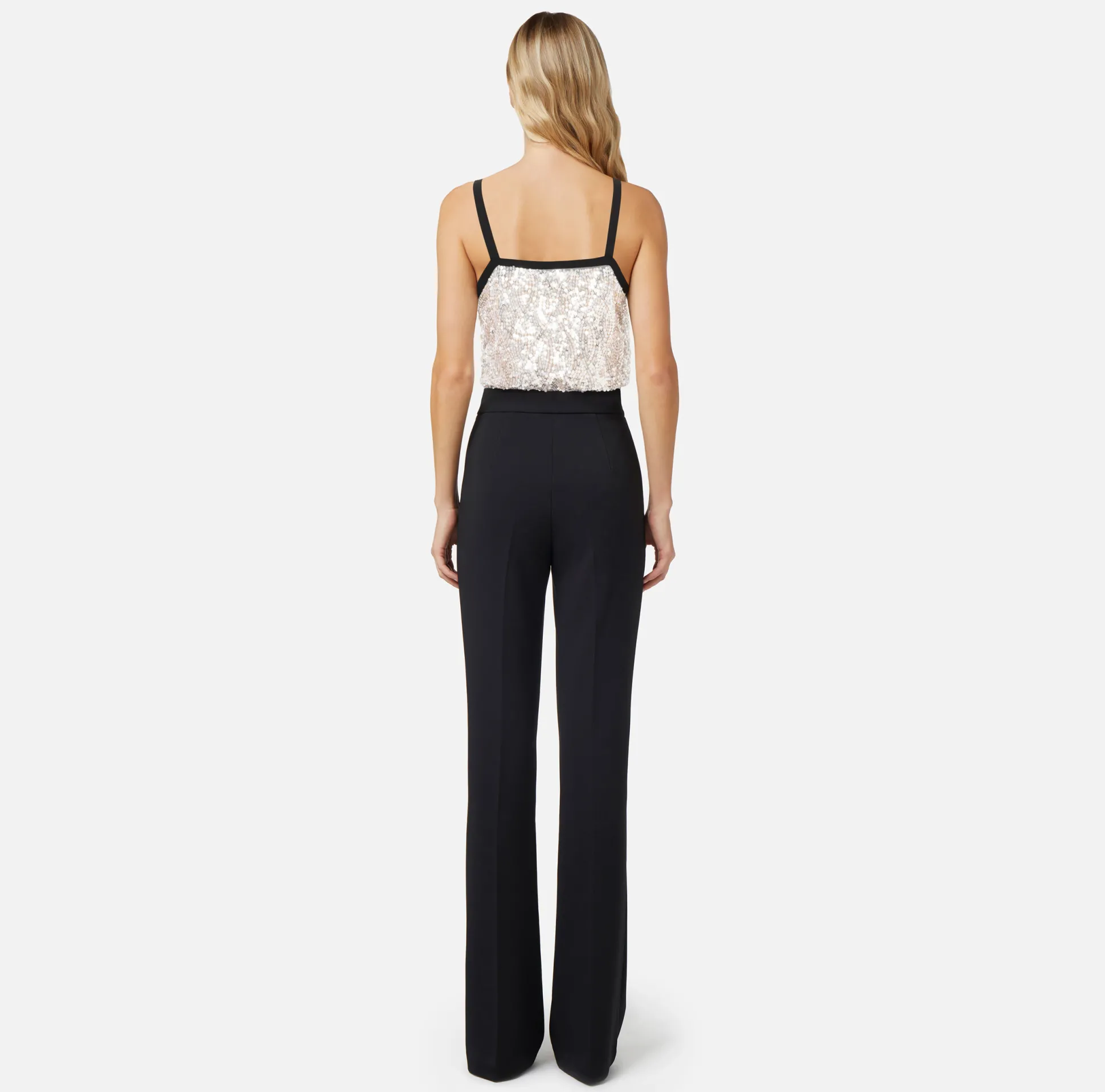 Elisabetta Franchi Tute^Tuta In Crepe Con Top Ricamato