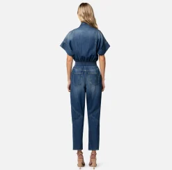 Elisabetta Franchi Tute^Tuta In Denim Con Gemello Nello Scollo