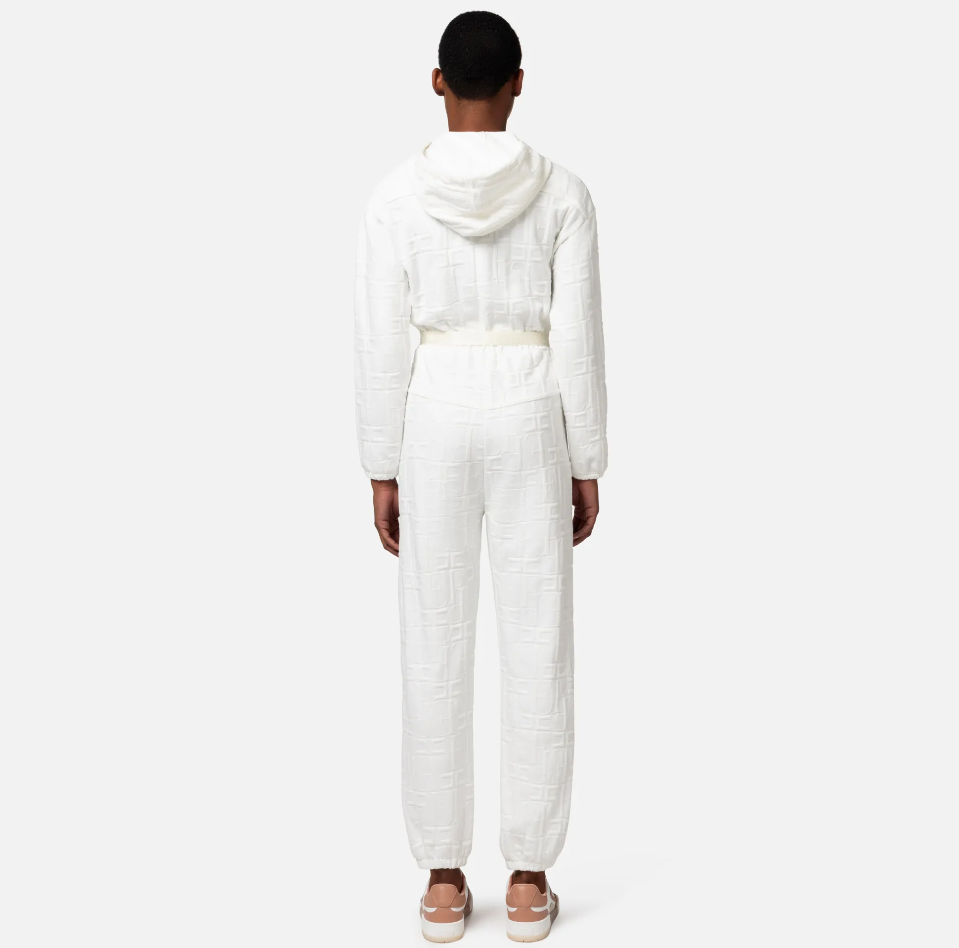 Elisabetta Franchi Tute^Tuta In Felpa Jacquard Con Cappuccio